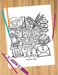 Load image into Gallery viewer, Camp Collage Coloring Sheets
