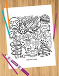 Load image into Gallery viewer, Camp Collage Coloring Sheets
