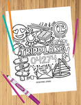 Load image into Gallery viewer, Camp Collage Coloring Sheets

