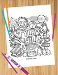 Load image into Gallery viewer, Camp Collage Coloring Sheets
