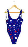 Red & White Stars on Blue One-Piece
