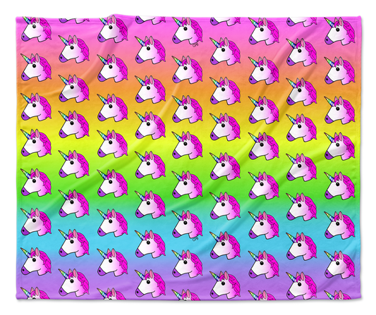 Unicorn Rainbow Ombre Blanket