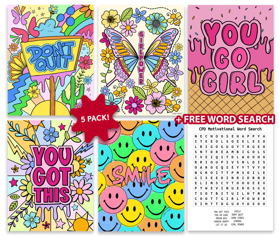 CPD Motivation Coloring Sheet Pack