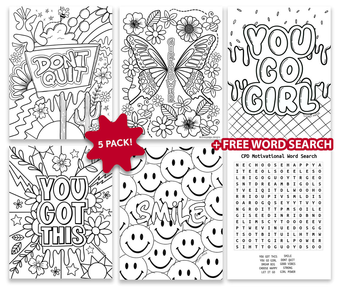 CPD Motivation Coloring Sheet Pack