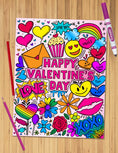 Load image into Gallery viewer, Valentine’s Day Collage Coloring Sheet

