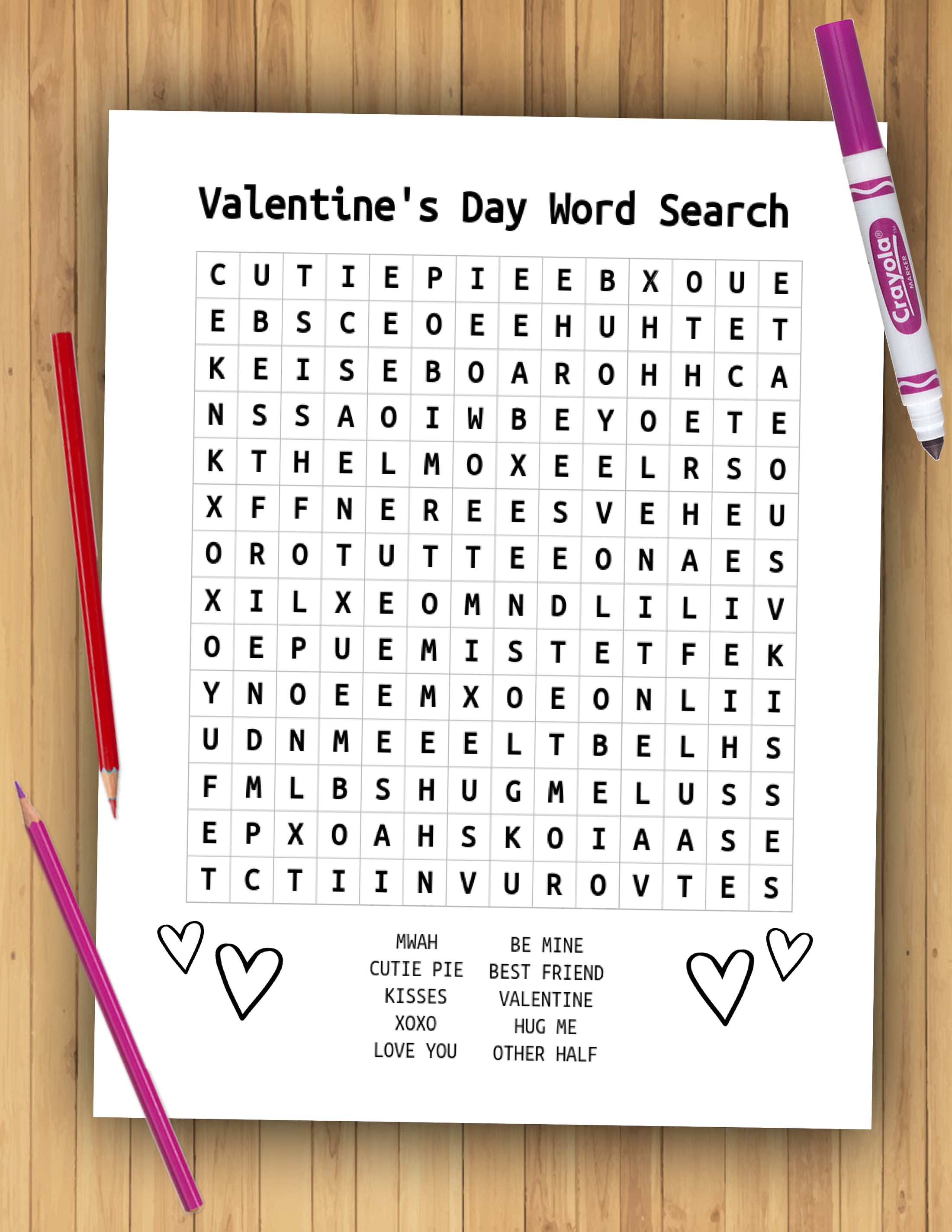 Valentine's Day Coloring Sheet Pack