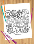 Load image into Gallery viewer, Camp Collage Coloring Sheets
