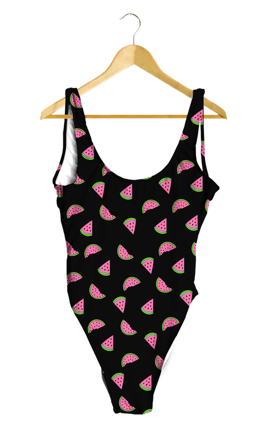 Watermelon Black One-Piece