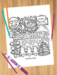Load image into Gallery viewer, Camp Collage Coloring Sheets
