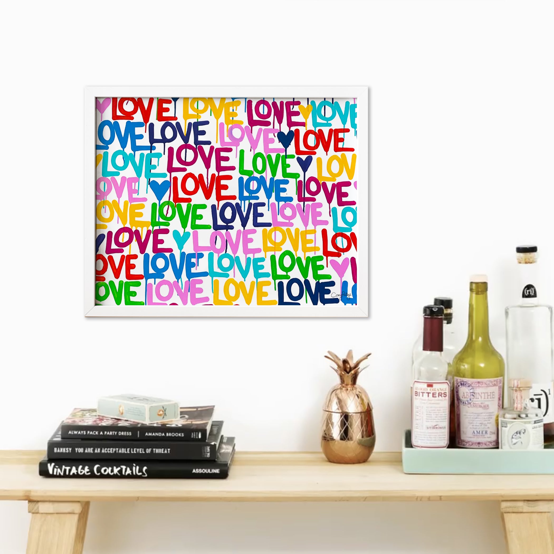 Drippy Love Framed Print