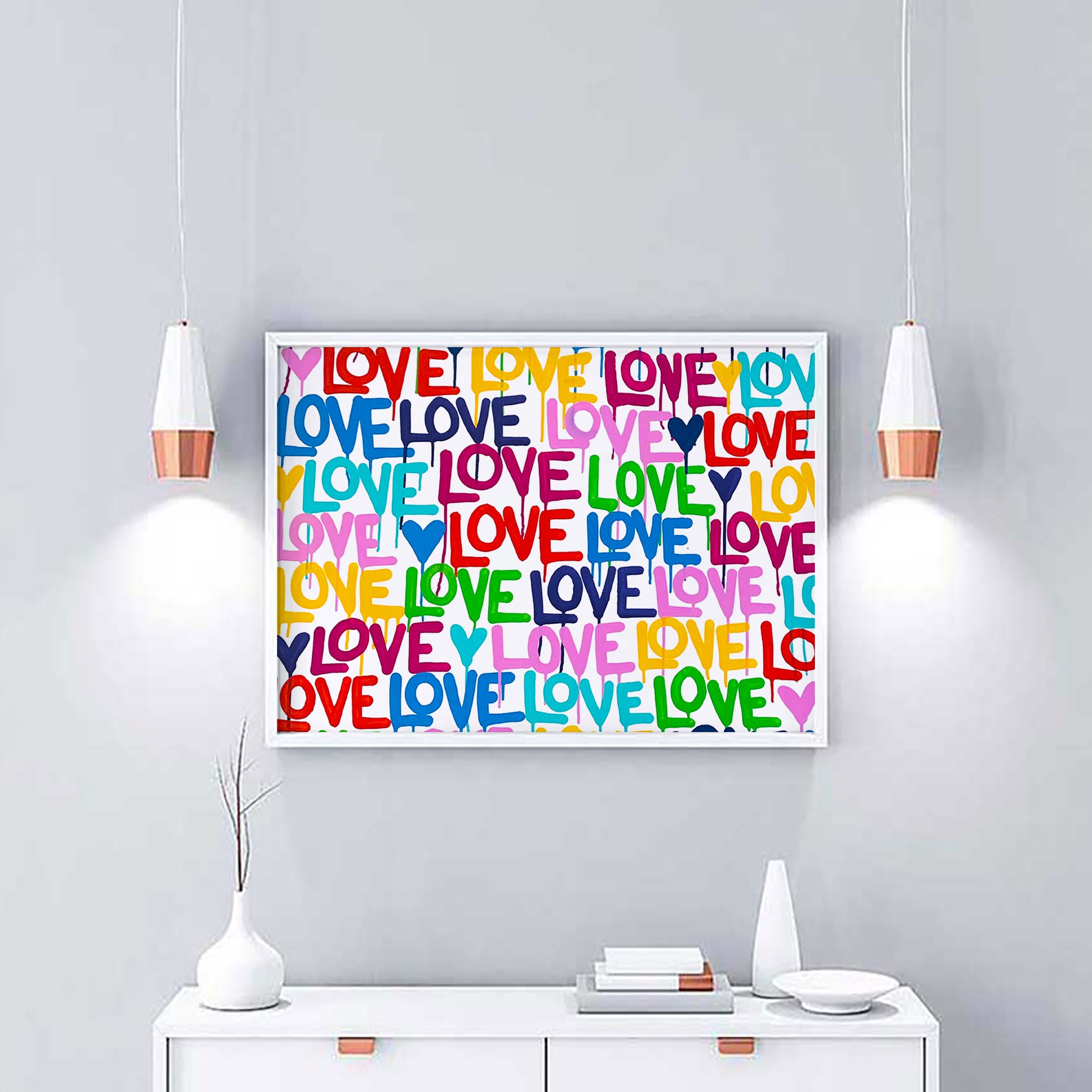 Drippy Love Framed Print