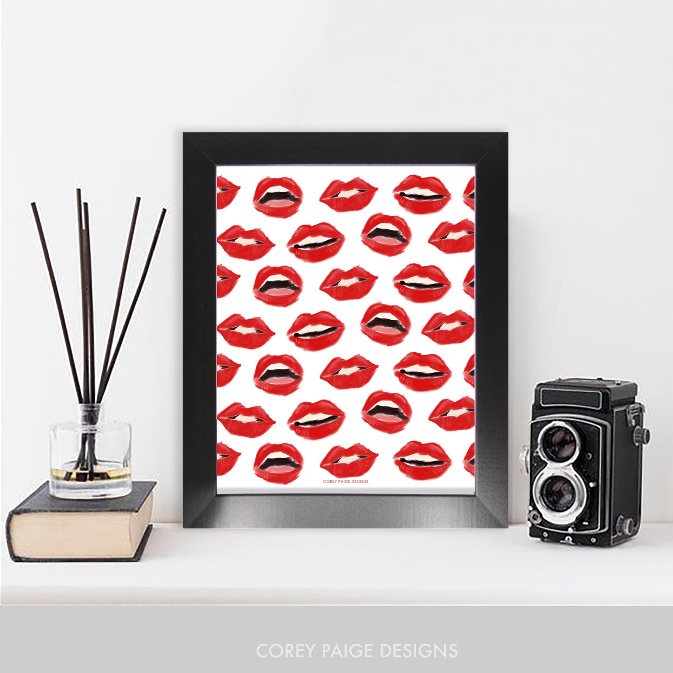 Painted Lips Framed Print