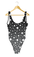 Load image into Gallery viewer, White Stars Gray Ombre One-Piece
