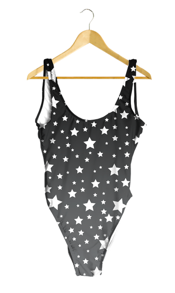 White Stars Gray Ombre One-Piece