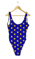 Load image into Gallery viewer, Blue & Yellow Split Stars One-Piece
