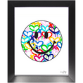 Load image into Gallery viewer, Rainbow Electric Love Happy Face Framed Print

