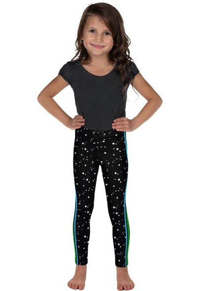 Rainbow Side Stripe Mini Stars Kid's Leggings