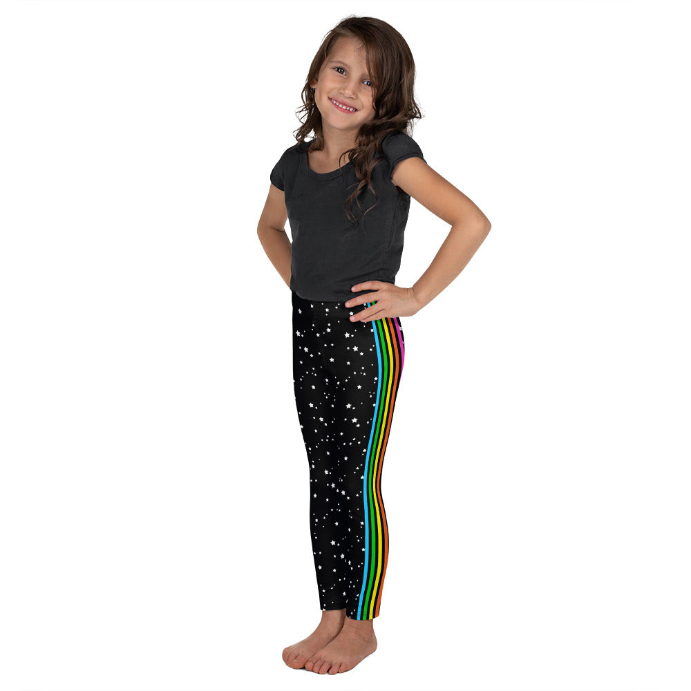 Rainbow Side Stripe Mini Stars Kid's Leggings