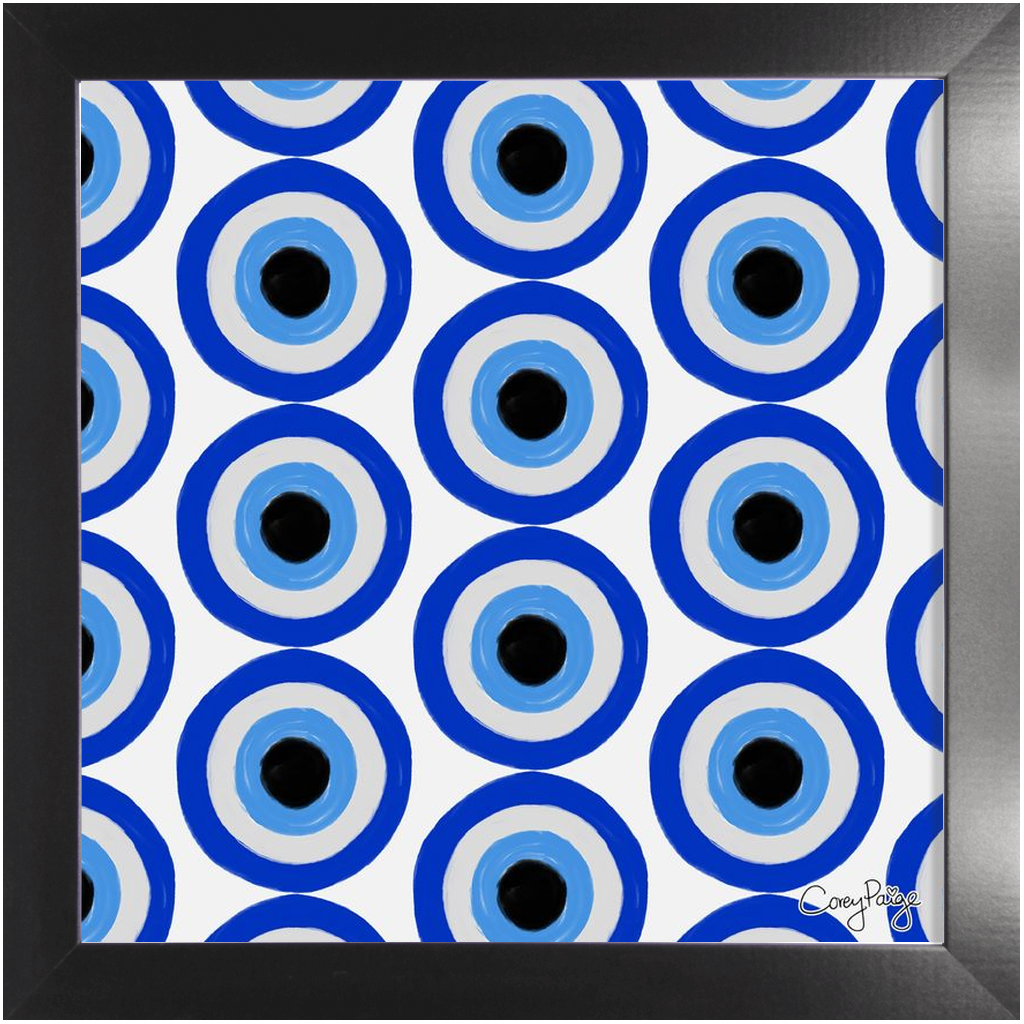 Evil Eye Pattern Framed Print