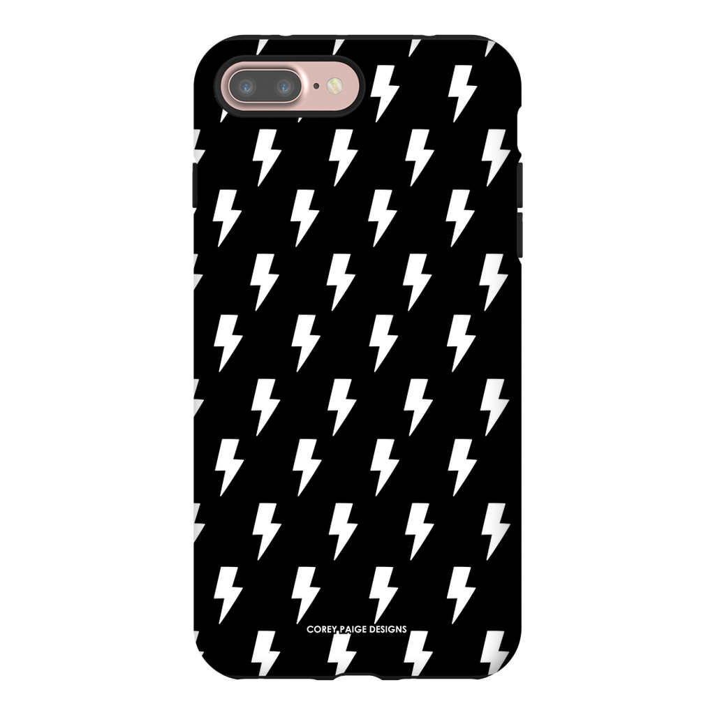 Black & White Lightning Bolts iPhone Case