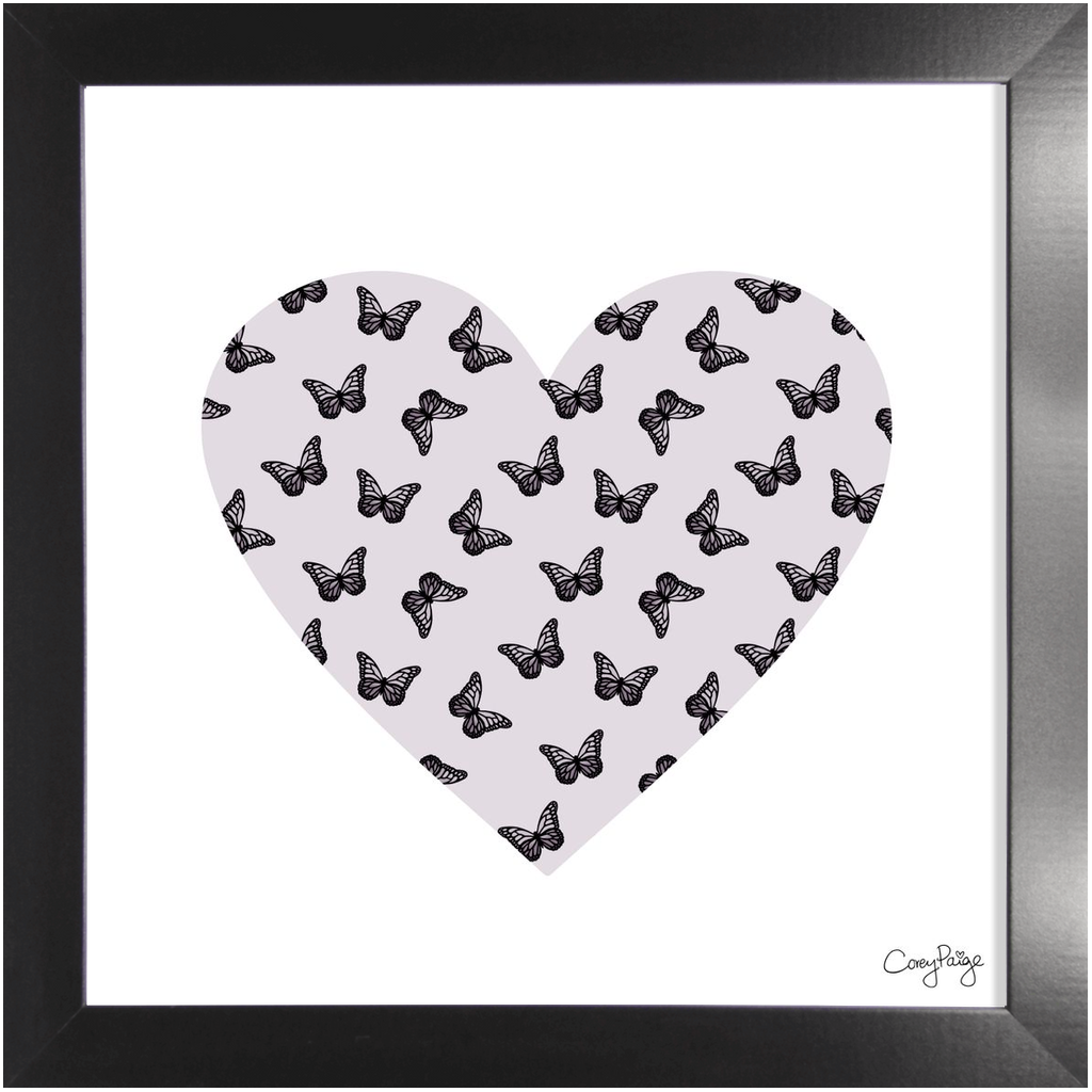 Butterfly Heart Framed Print