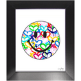 Load image into Gallery viewer, Rainbow Electric Love Happy Face Framed Print

