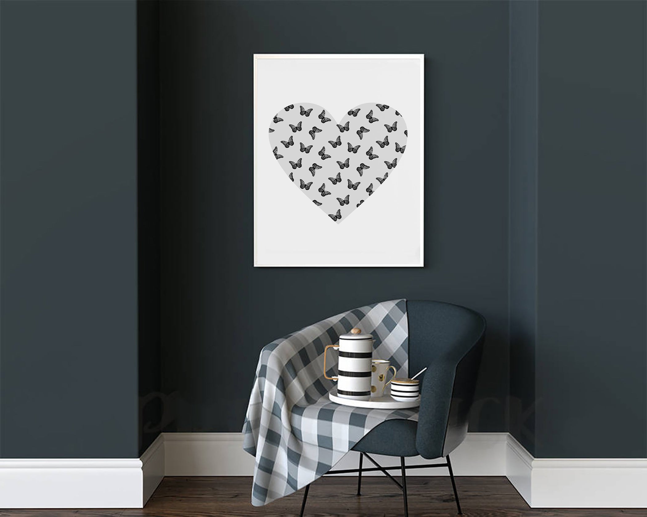 Butterfly Heart Framed Print