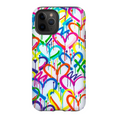 Load image into Gallery viewer, Rainbow Graffiti Hearts Phone Case
