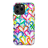 Rainbow Graffiti Hearts Phone Case