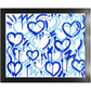 Blue Electric Love Framed Print