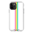 Load image into Gallery viewer, Rainbow Stripe White iPhone Case
