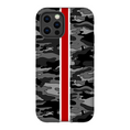 Load image into Gallery viewer, Gray Camo Red Stripe Phone Case
