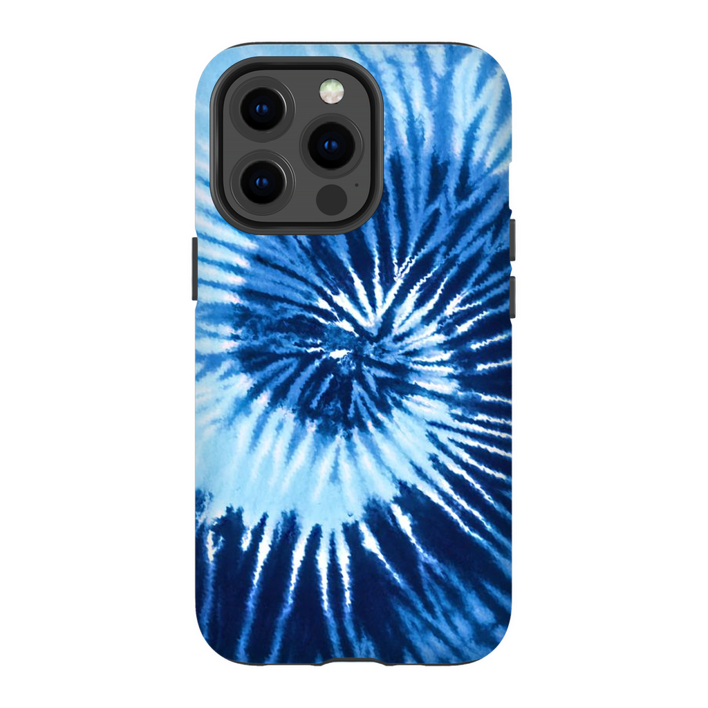 Blue Two Tone Tie Dye Phone Case