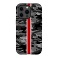 Load image into Gallery viewer, Gray Camo Red Stripe Phone Case
