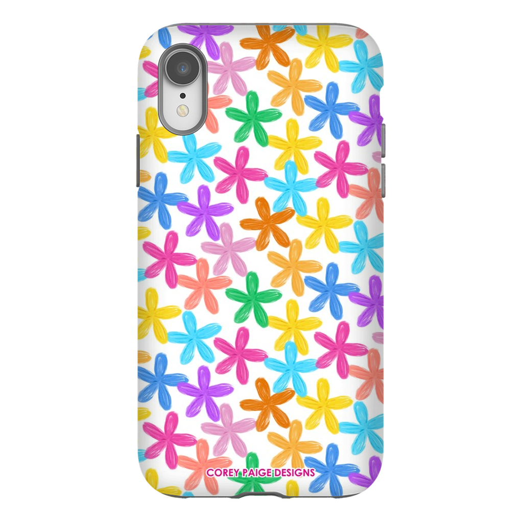 Colorful Painted Flowers iPhone Case