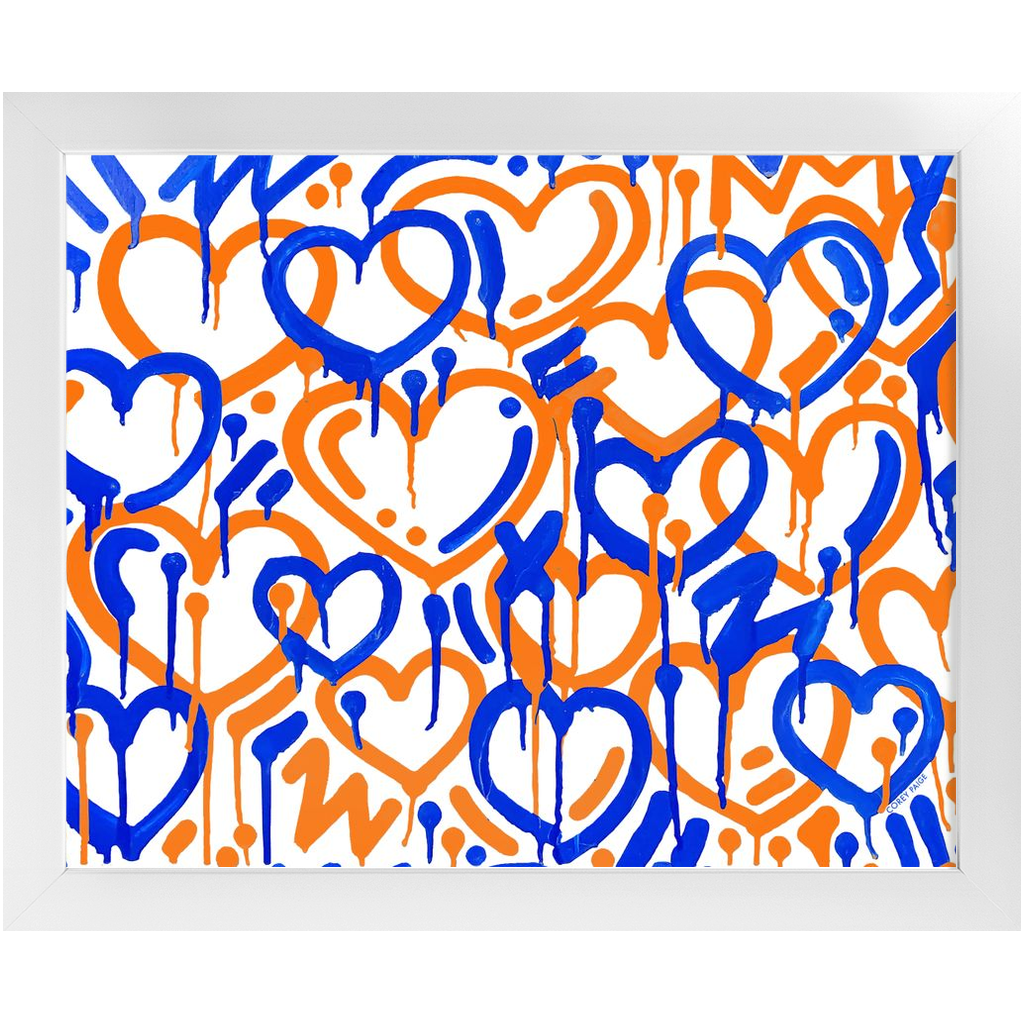 Electric Love College Colors Framed Print