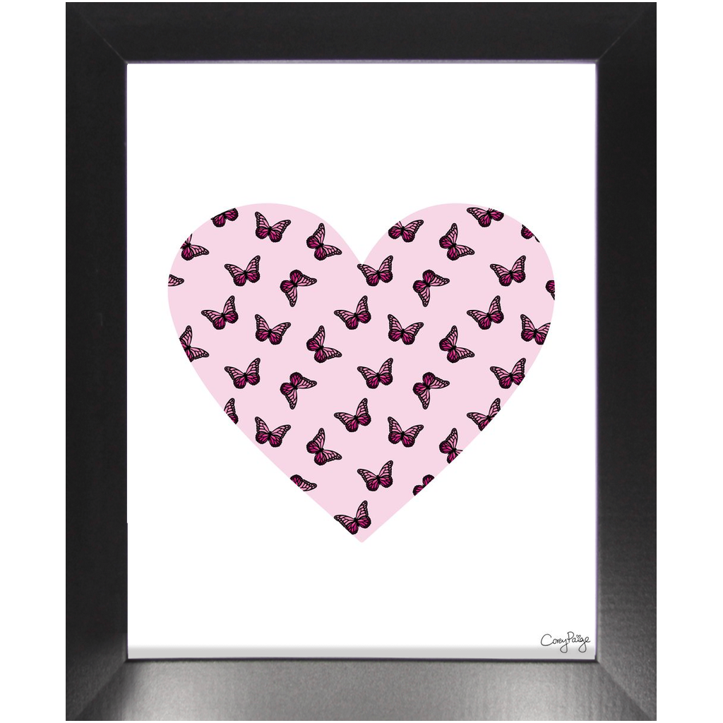 Butterfly Heart Framed Print