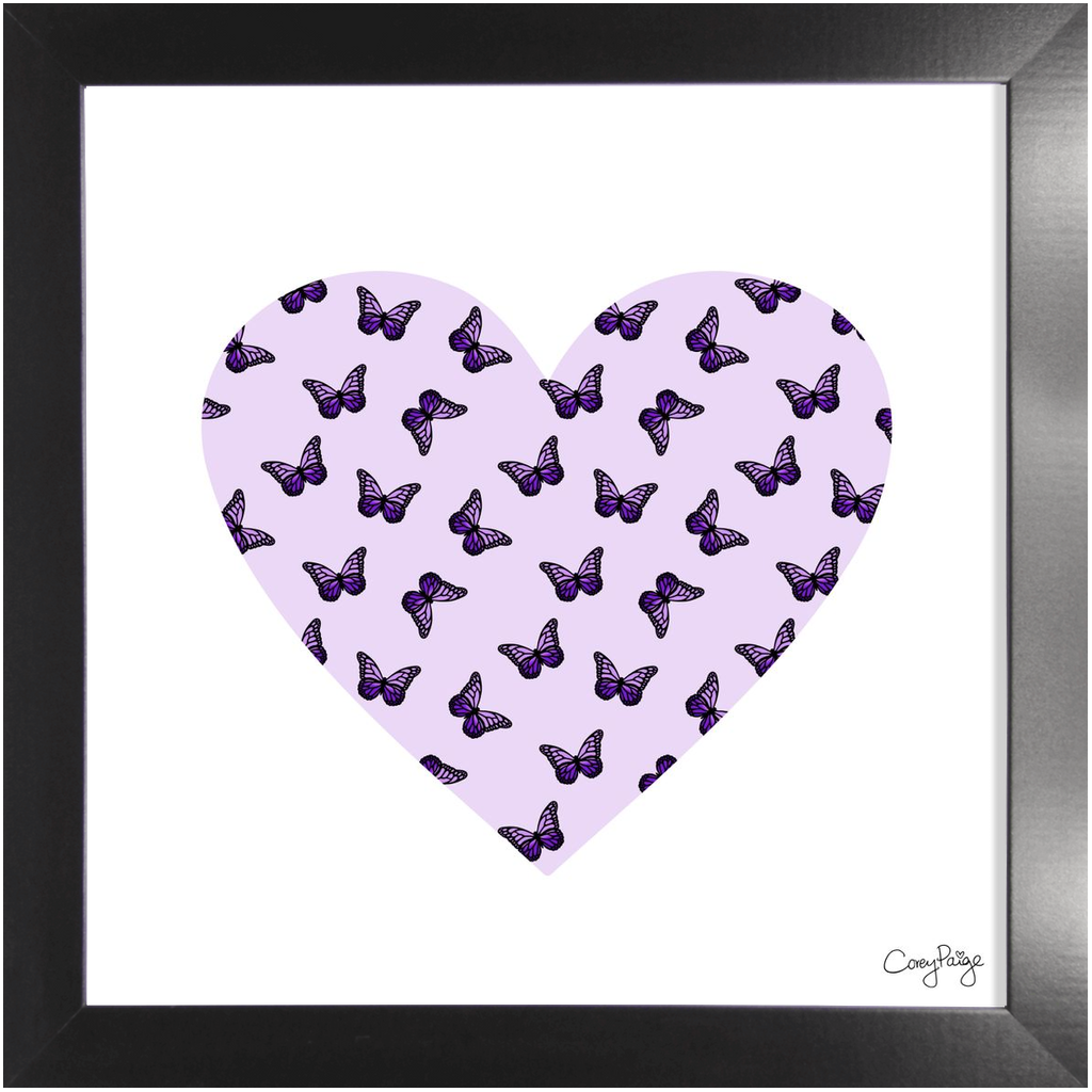Butterfly Heart Framed Print