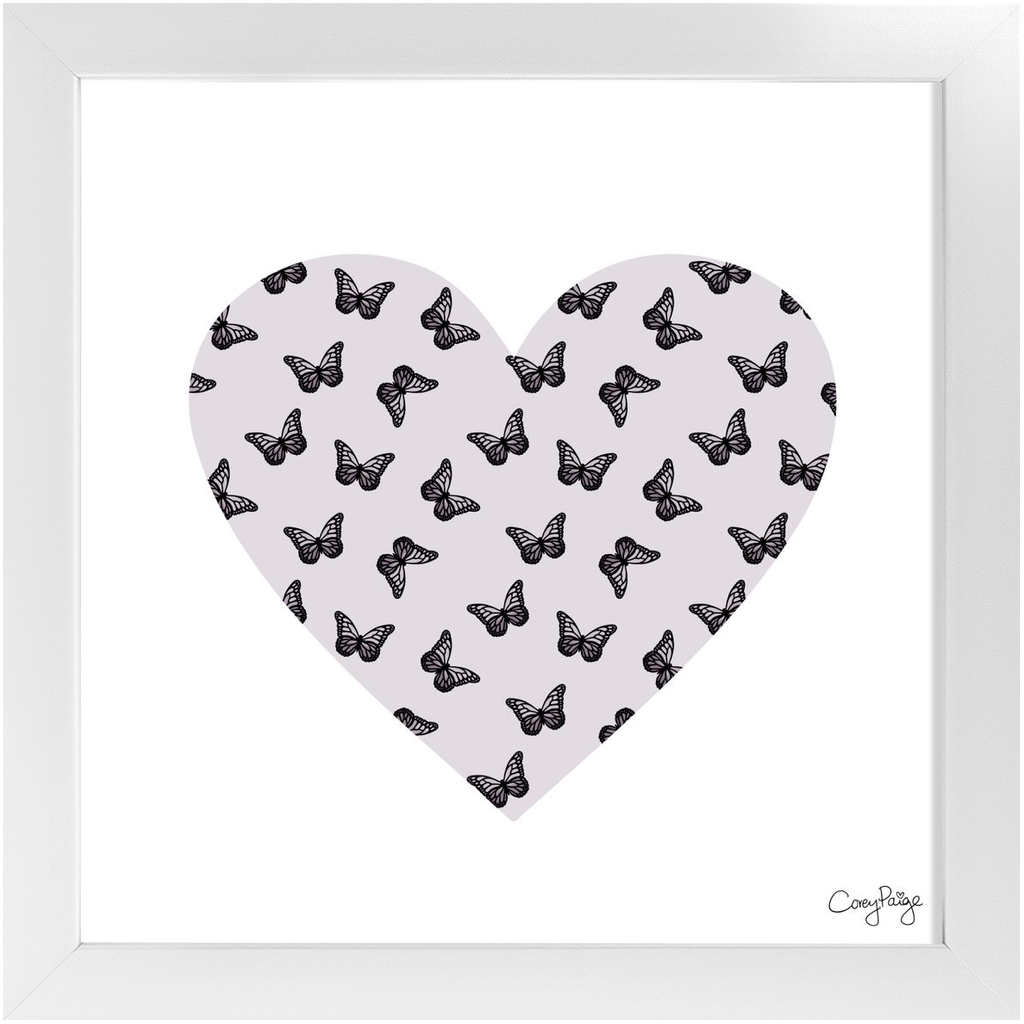 Butterfly Heart Framed Print