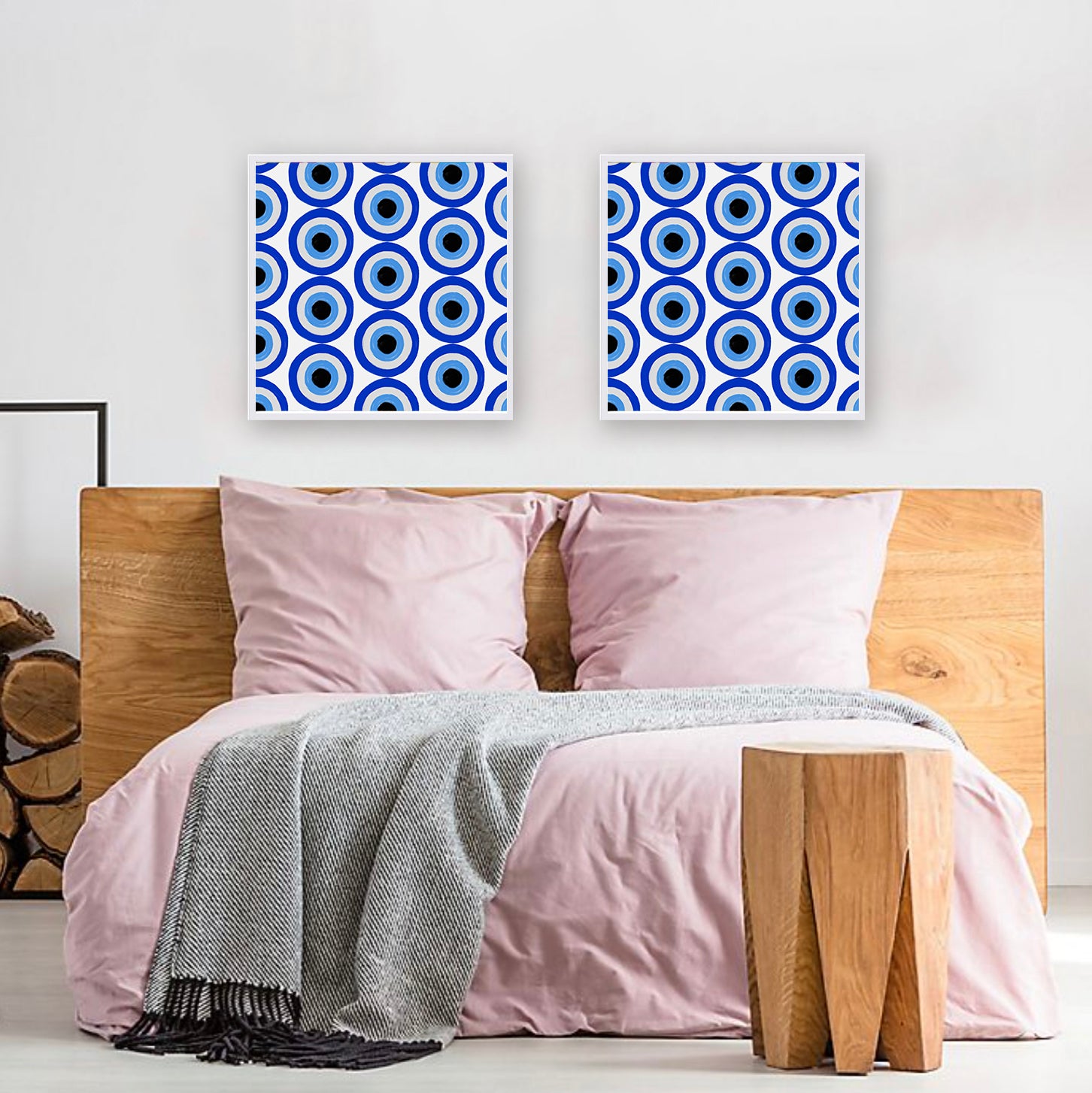 Evil Eye Pattern Framed Print