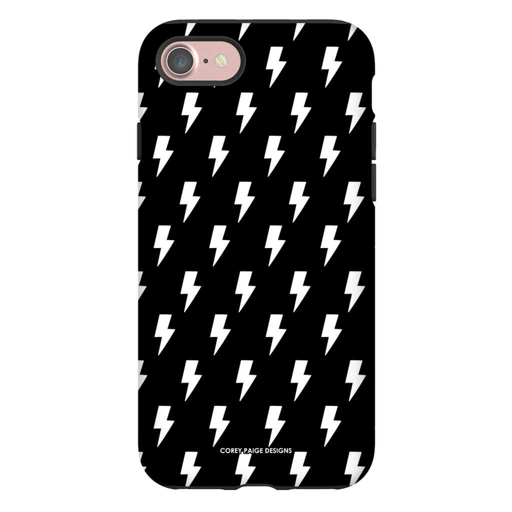 Black & White Lightning Bolts iPhone Case