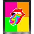 Load image into Gallery viewer, Rainbow Swirl Tongue Framed Print
