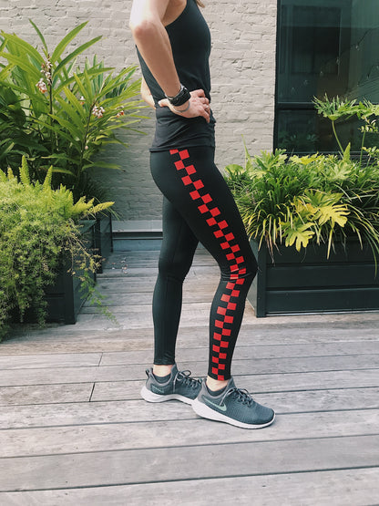 Red & Black Side Seam Checkered Leggings – CoreyPaigeDesigns