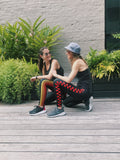 Red & Black Side Seam Checkered Leggings