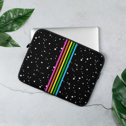 Rainbow Stripe Stars Laptop Sleeve