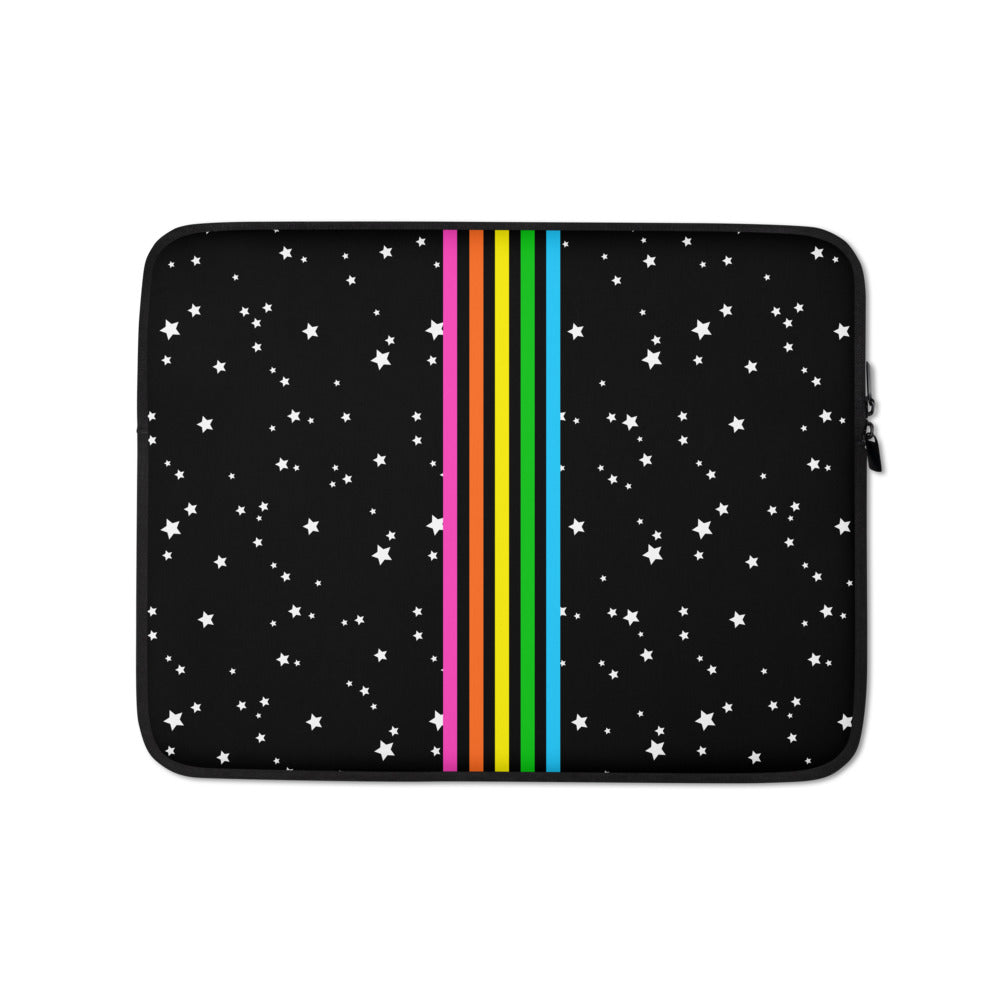 Rainbow Stripe Stars Laptop Sleeve