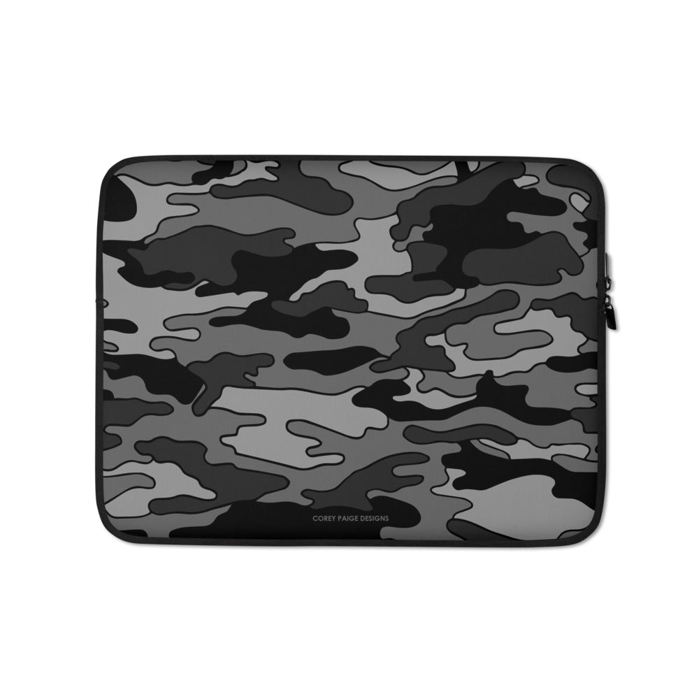 Gray & Black Camo Laptop Sleeve