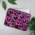 Load image into Gallery viewer, Pink & Black Electric Love Laptop Sleeve
