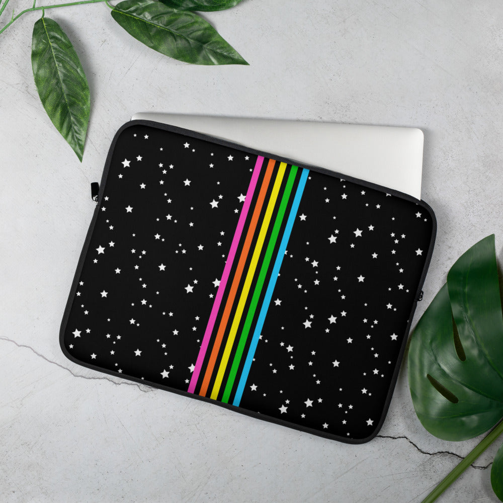 Rainbow Stripe Stars Laptop Sleeve