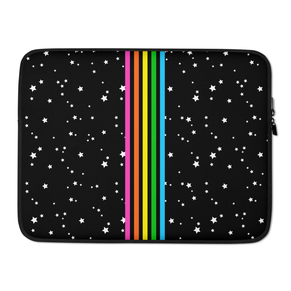 Rainbow Stripe Stars Laptop Sleeve